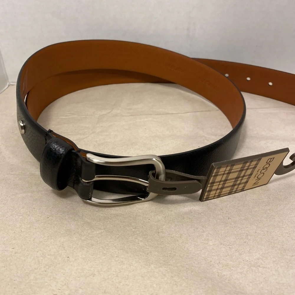 Boconi Black leather belt size 36